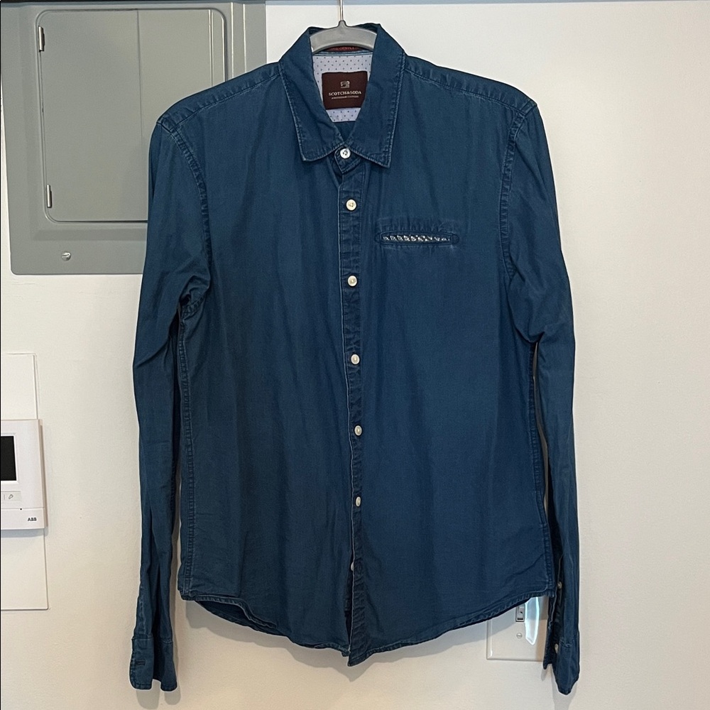 Scotch & Soda Indigo Button Down Shirt